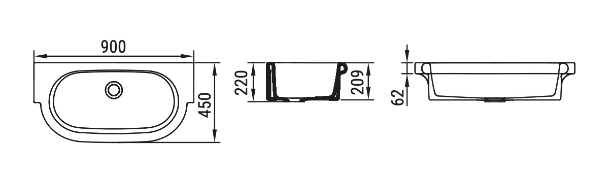 Ceramica Dolomite - disegno tecnico - D0209