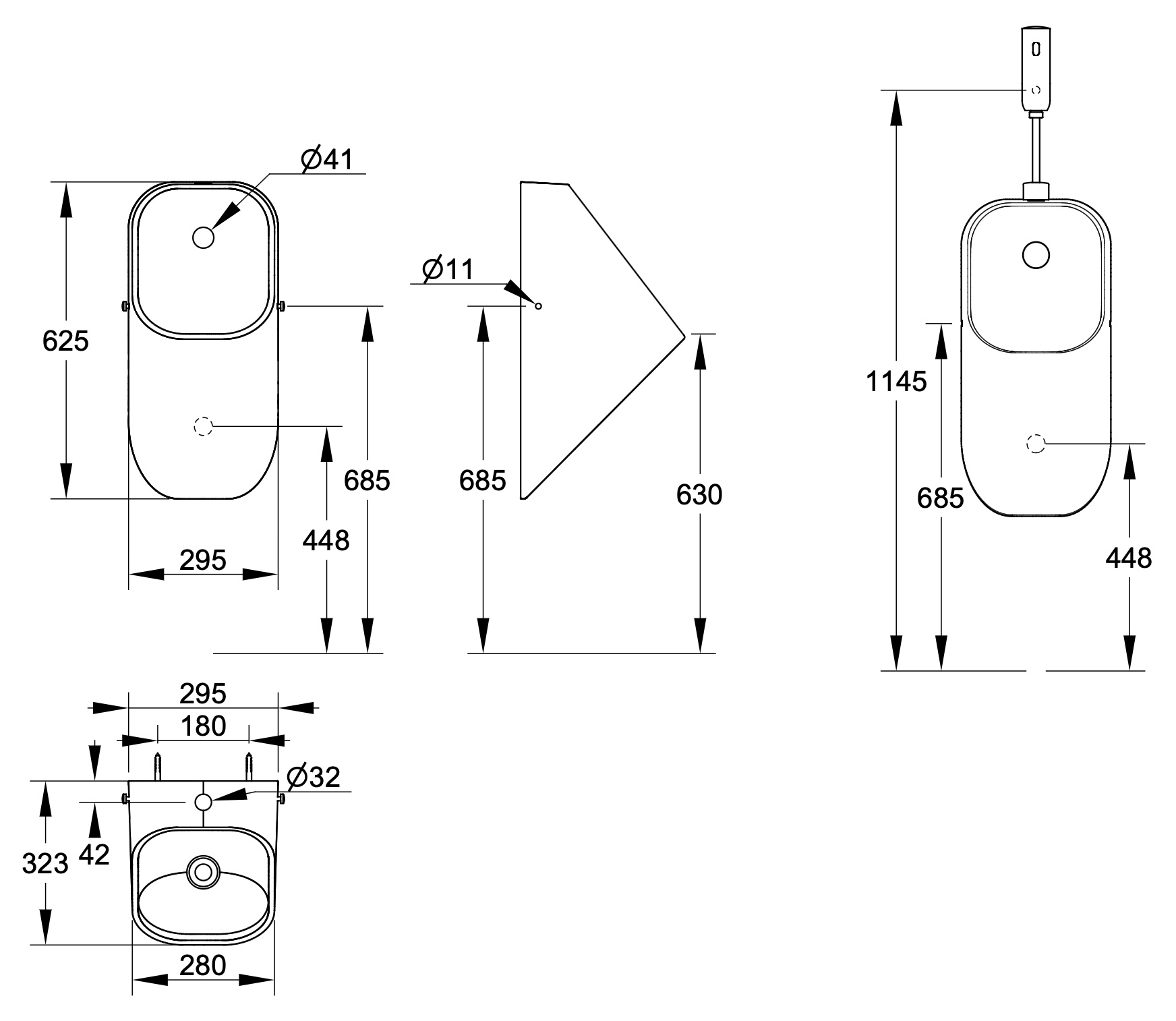 Ceramica Dolomite - disegno tecnico - D0707