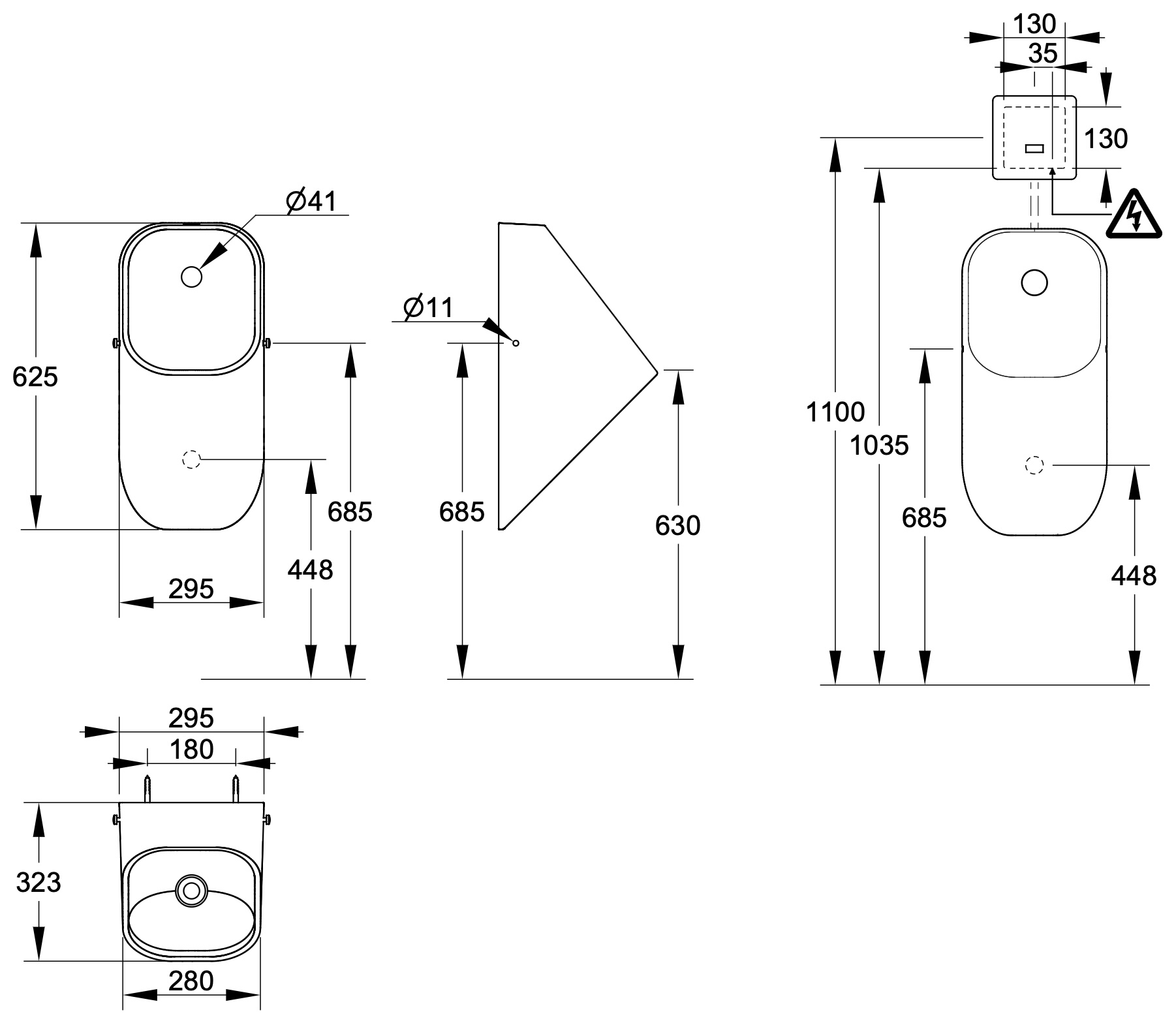 Ceramica Dolomite - disegno tecnico - D0711