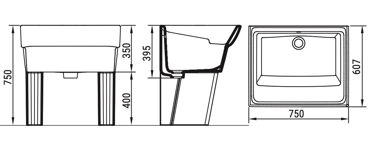 Ceramica Dolomite - disegno tecnico - D0856