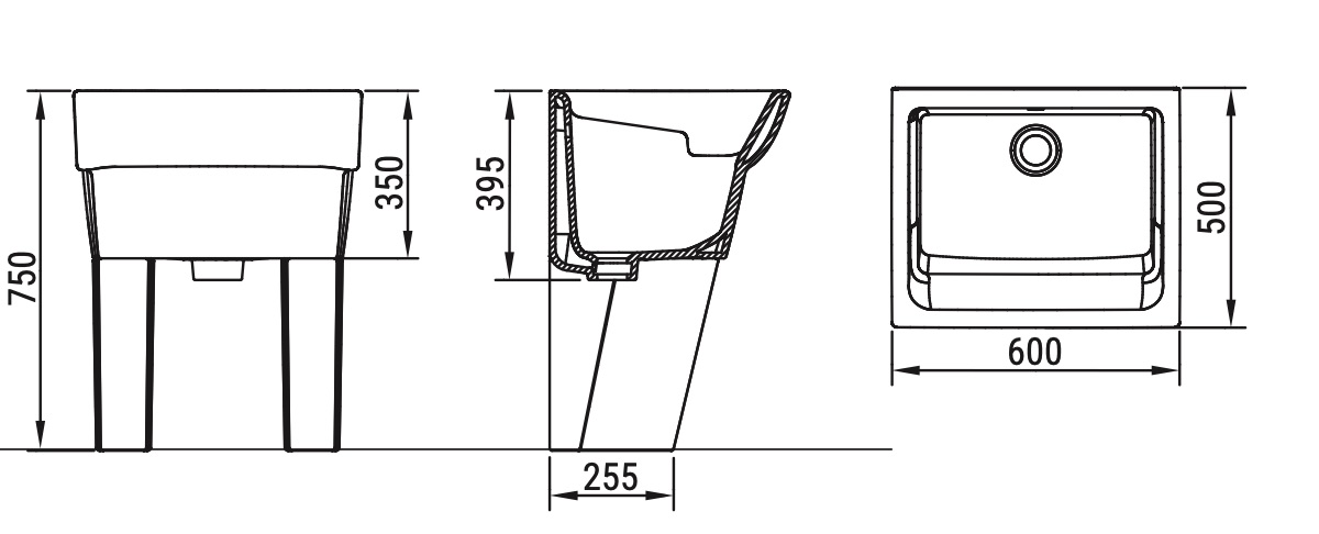 Ceramica Dolomite - disegno tecnico - D0857