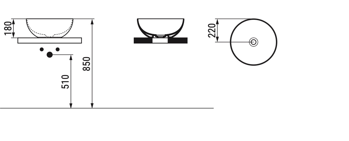 Ceramica Dolomite - disegno tecnico - D3106