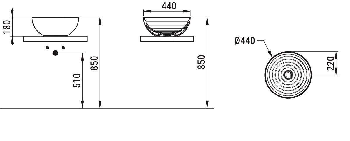 Ceramica Dolomite - disegno tecnico - D3107