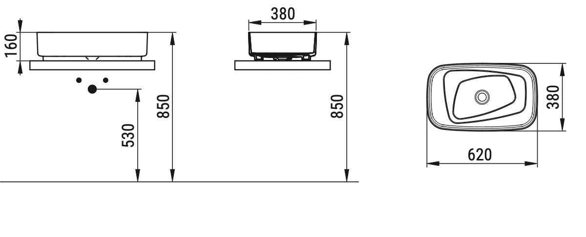 Ceramica Dolomite - disegno tecnico - D3109