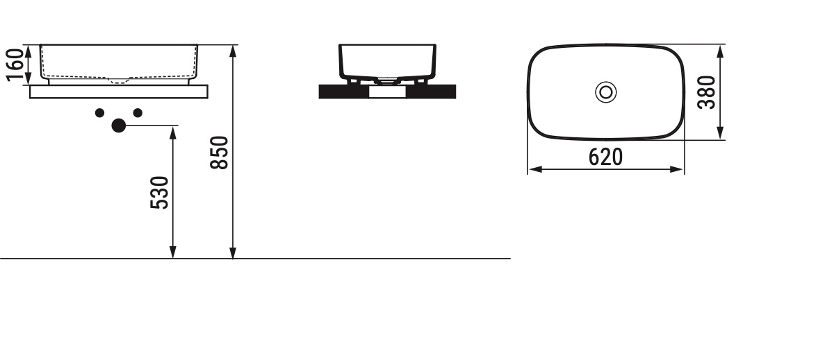 Ceramica Dolomite - disegno tecnico - D3110