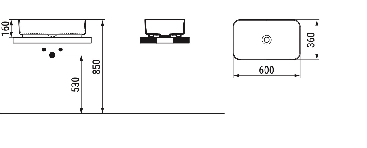 Ceramica Dolomite - disegno tecnico - D3111
