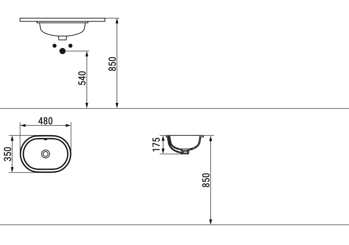 Ceramica Dolomite - disegno tecnico - D3203