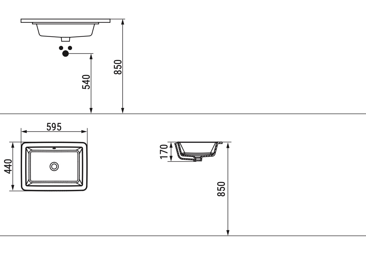 Ceramica Dolomite - disegno tecnico - D3207