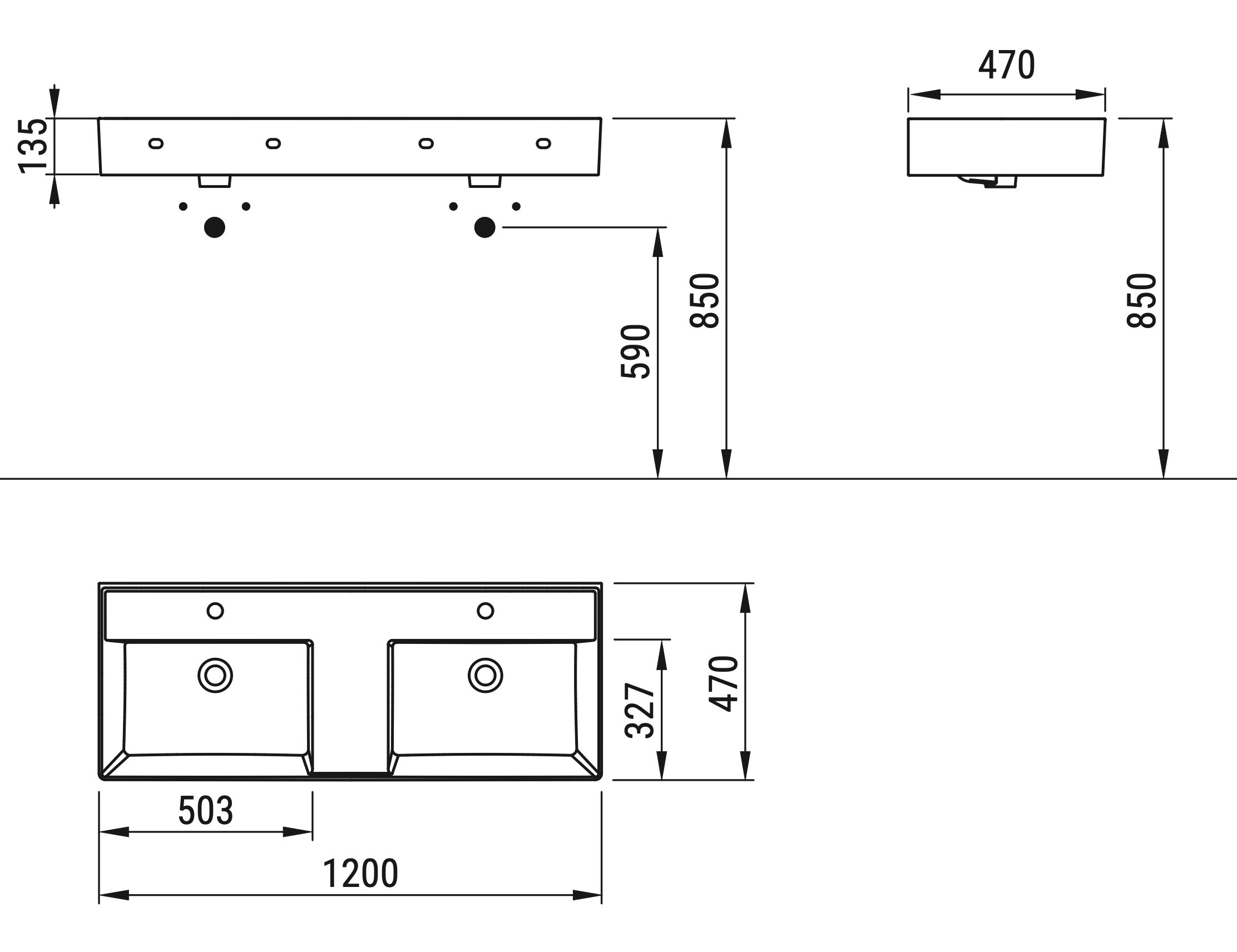 Ceramica Dolomite - disegno tecnico - D3603