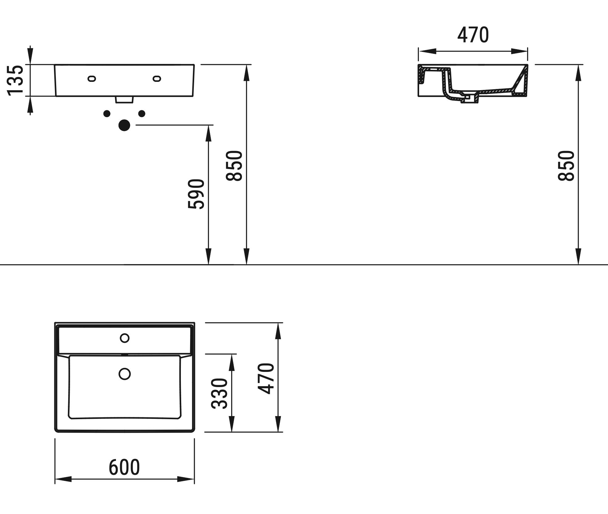 Ceramica Dolomite - disegno tecnico - D3612