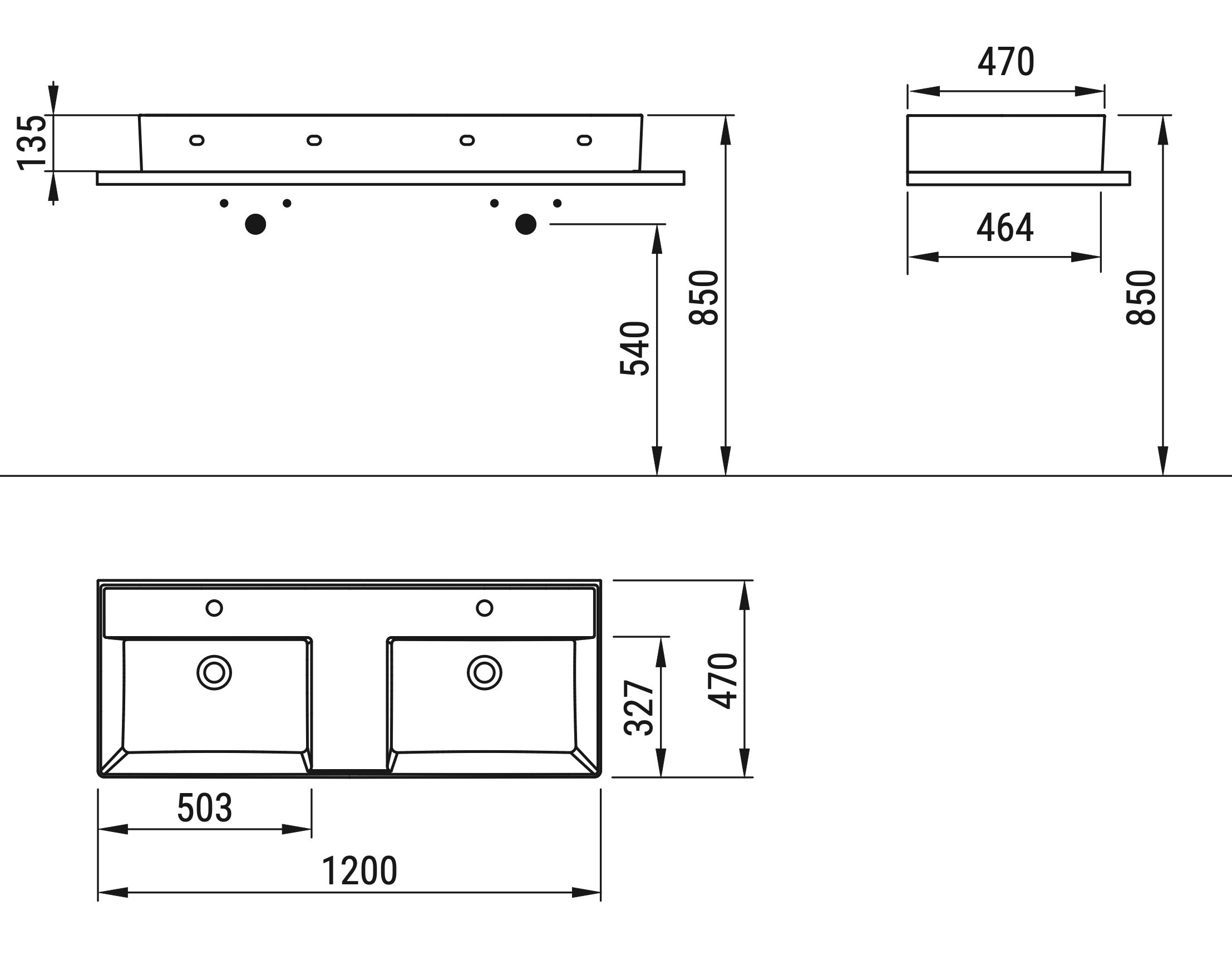 Ceramica Dolomite - disegno tecnico - D3703