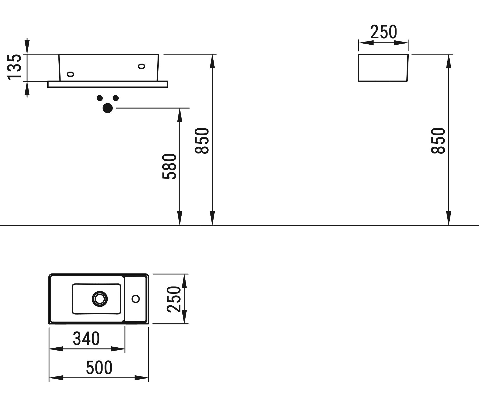 Ceramica Dolomite - disegno tecnico - D3715