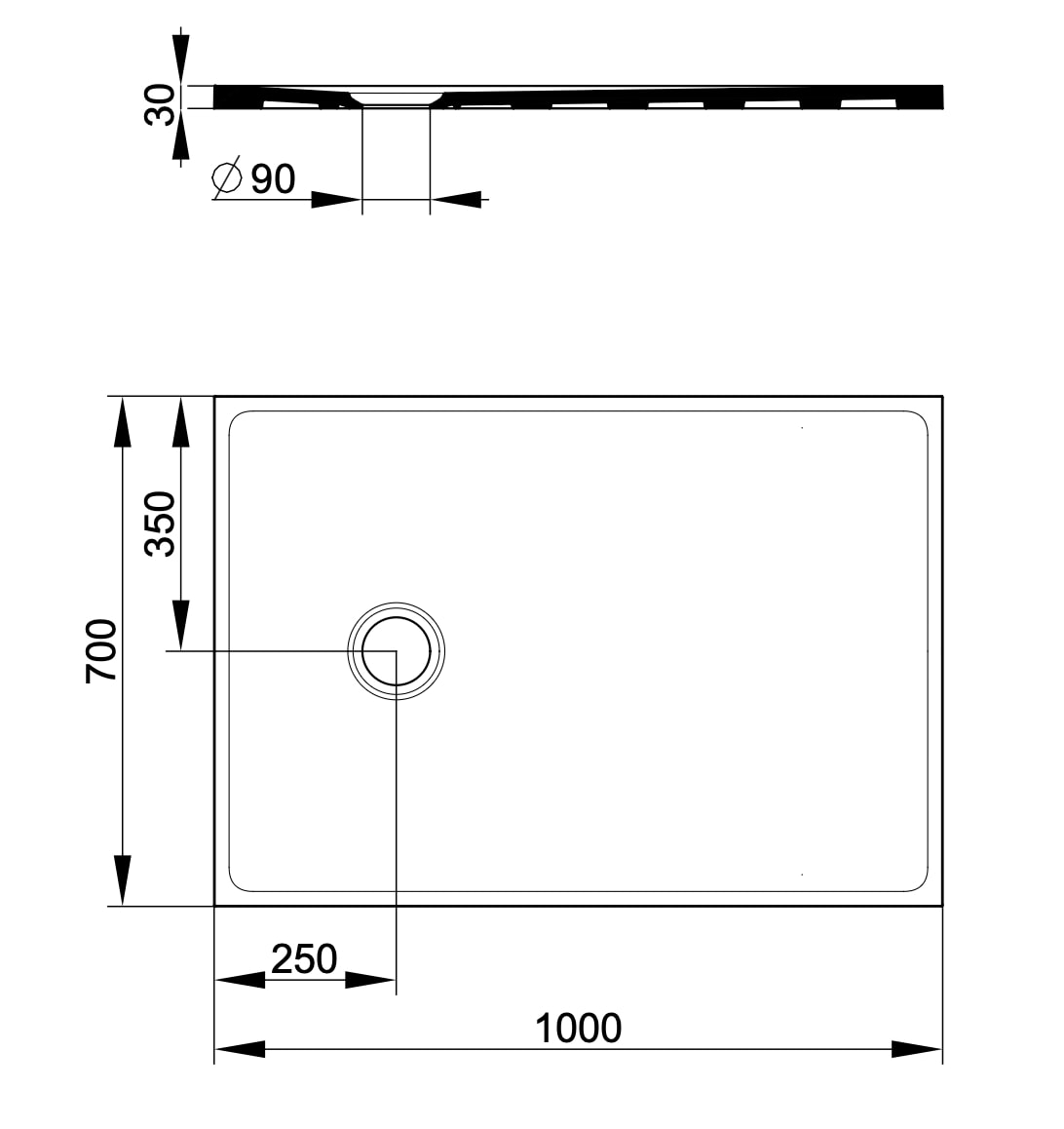 Ceramica Dolomite - disegno tecnico - D416F