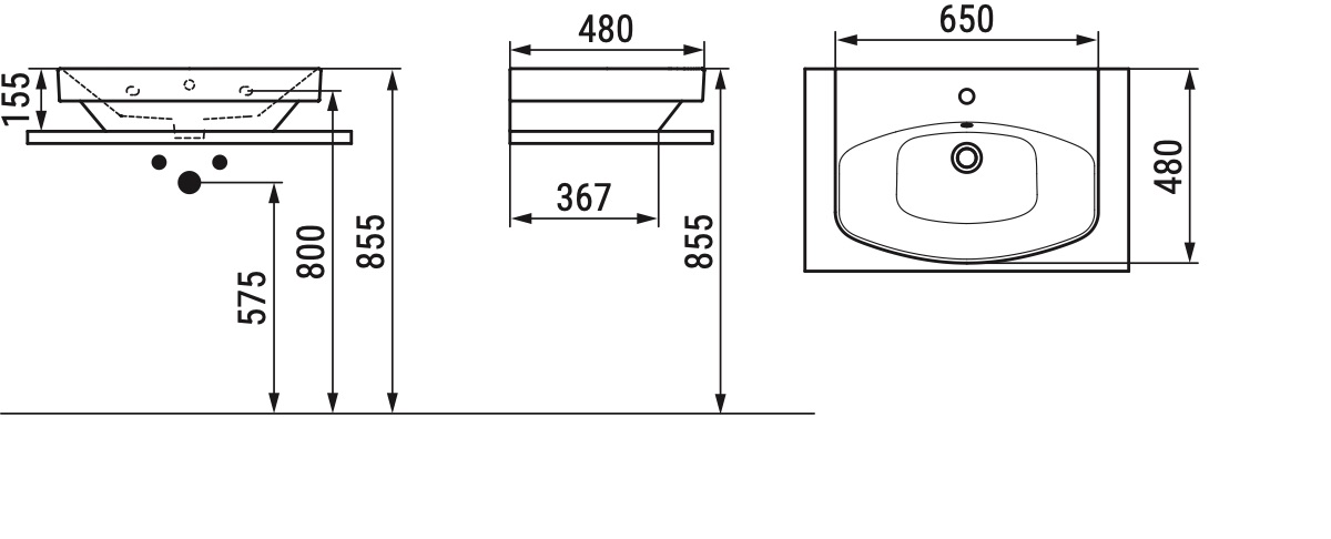 Ceramica Dolomite - disegno tecnico - D4318