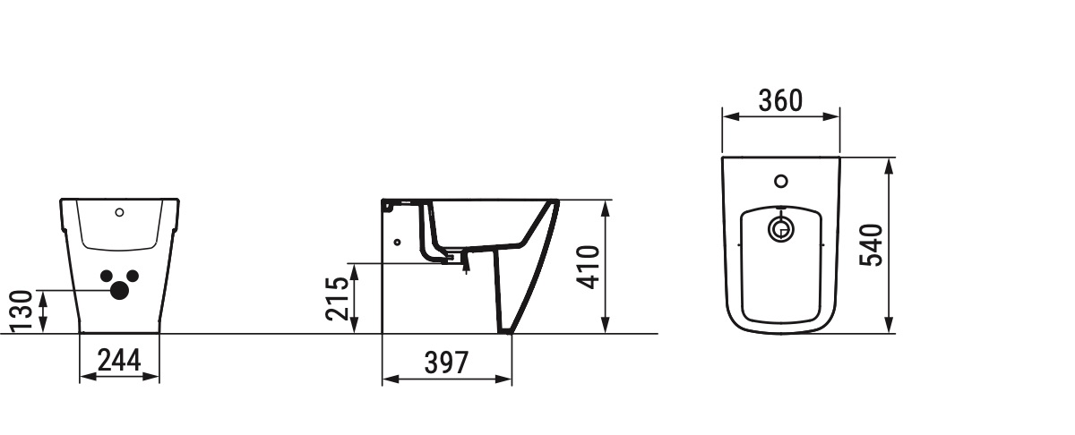 Ceramica Dolomite - disegno tecnico - D4335