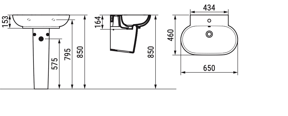 Ceramica Dolomite - disegno tecnico - D4611