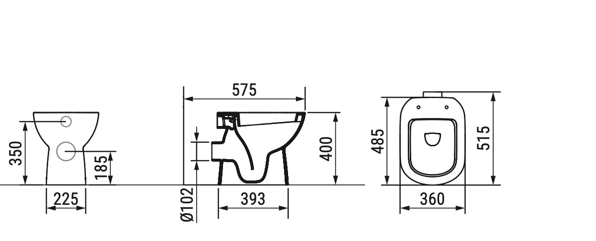 Ceramica Dolomite - disegno tecnico - D5223