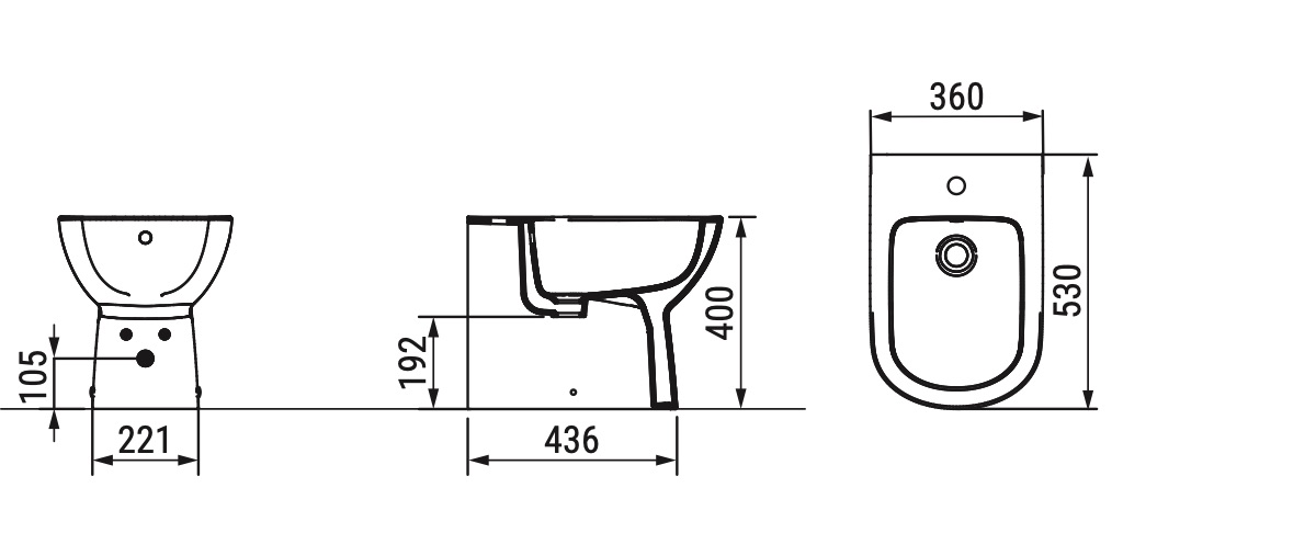 Ceramica Dolomite - disegno tecnico - D5235