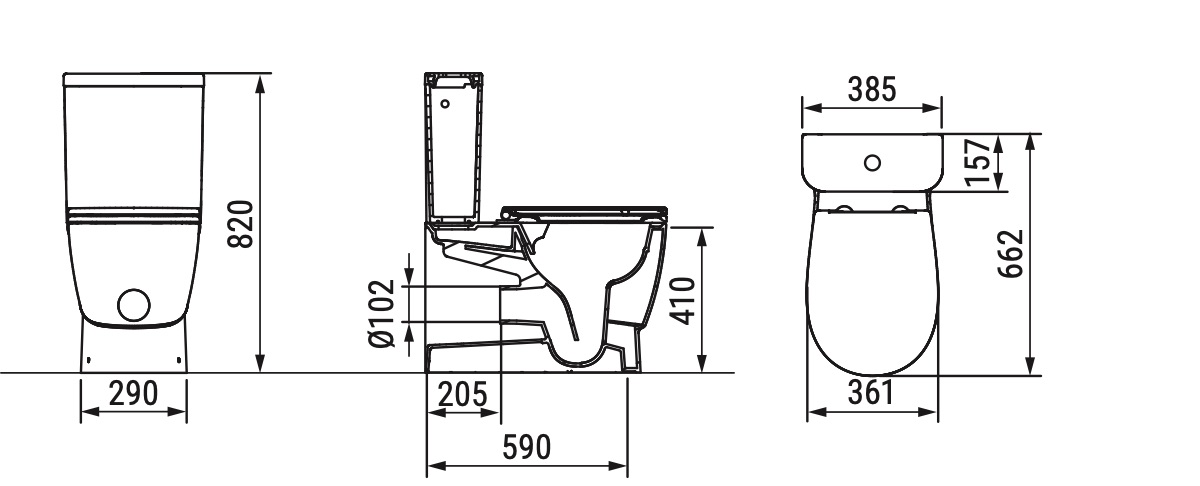 Ceramica Dolomite - disegno tecnico - D5527