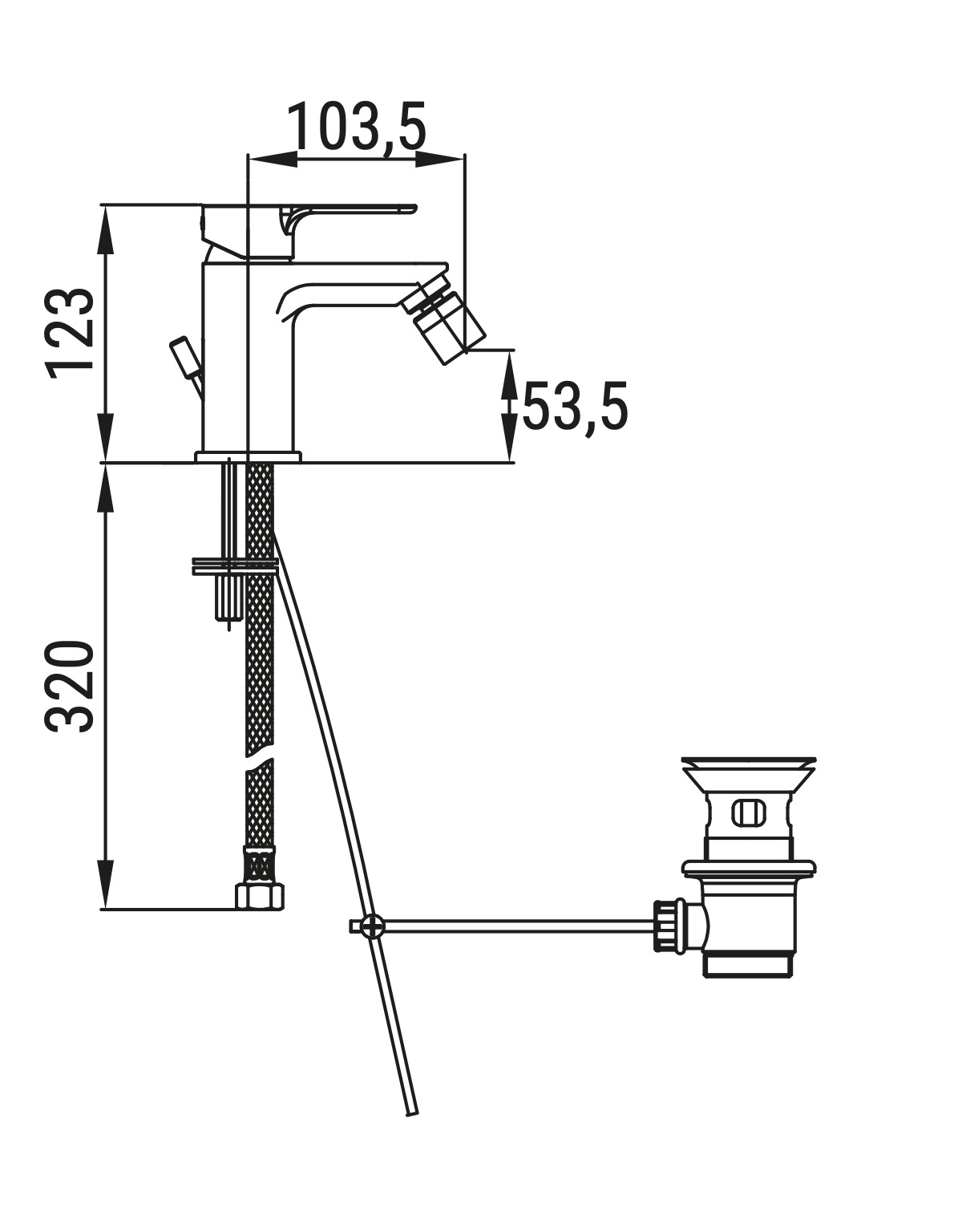 Ceramica Dolomite - disegno tecnico - R1031