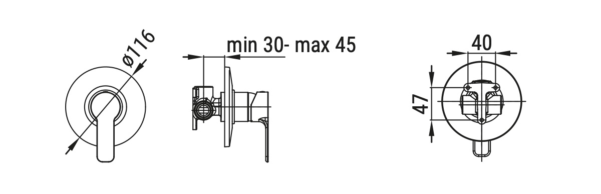 Ceramica Dolomite - disegno tecnico - R1041