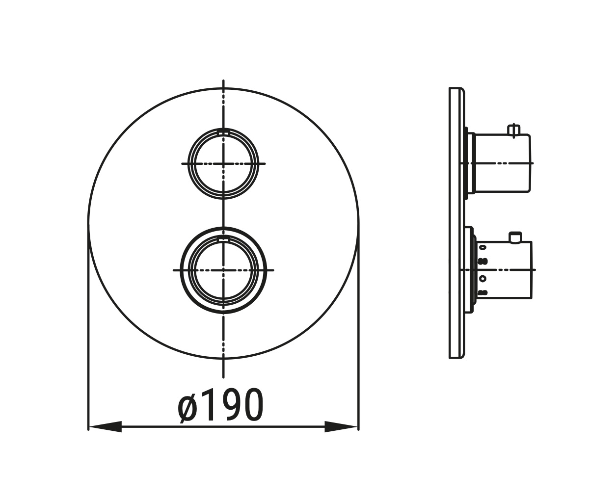 Ceramica Dolomite - disegno tecnico - R2071