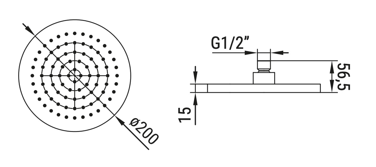 Ceramica Dolomite - disegno tecnico - R5025