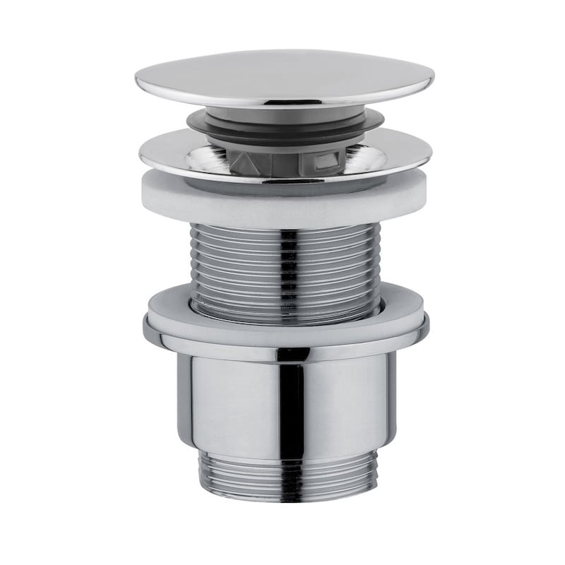 Ceramica Dolomite - accessorio V3022CR - Piletta push per lavabo senza troppopieno finitura cromo.