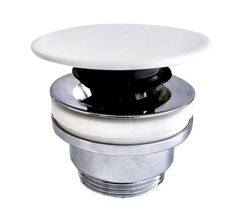 Ceramica Dolomite - accessorio V302501 - Piletta push per lavabo con cover in ceramica D75 mm.