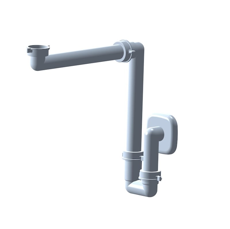 Ceramica Dolomite - accessorio V303299 - Set sifone nascosto per lavabo con mobile.