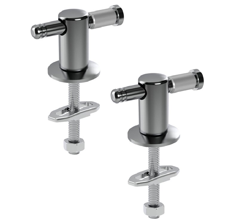 Ceramica Dolomite - accessorio VS371CR - Cerniera completa per sedile Mirto Round fissaggio horizon con chiusura normale.