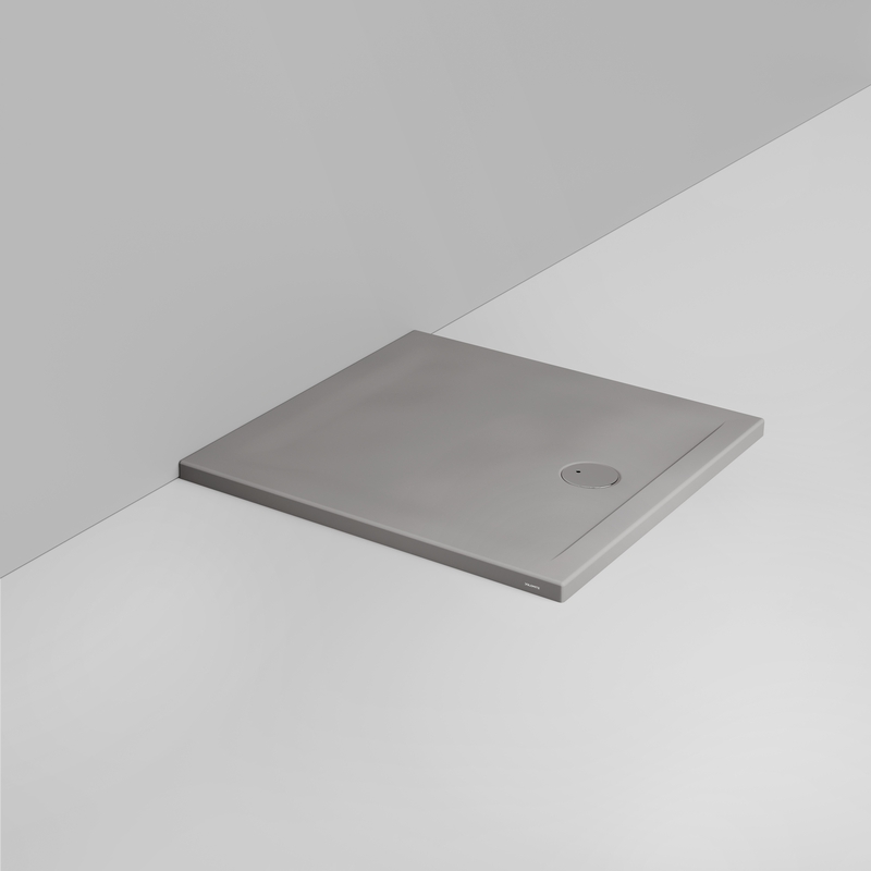 Ceramica Dolomite Piatto doccia quadrato scarico esterno H4 90×90 – Squash - Grigio cemento