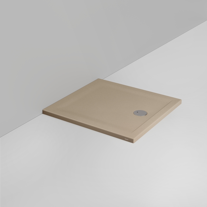 Ceramica Dolomite Piatto doccia quadrato scarico esterno H4 90×90 – Squash - Beige naturale opaco antiscivolo