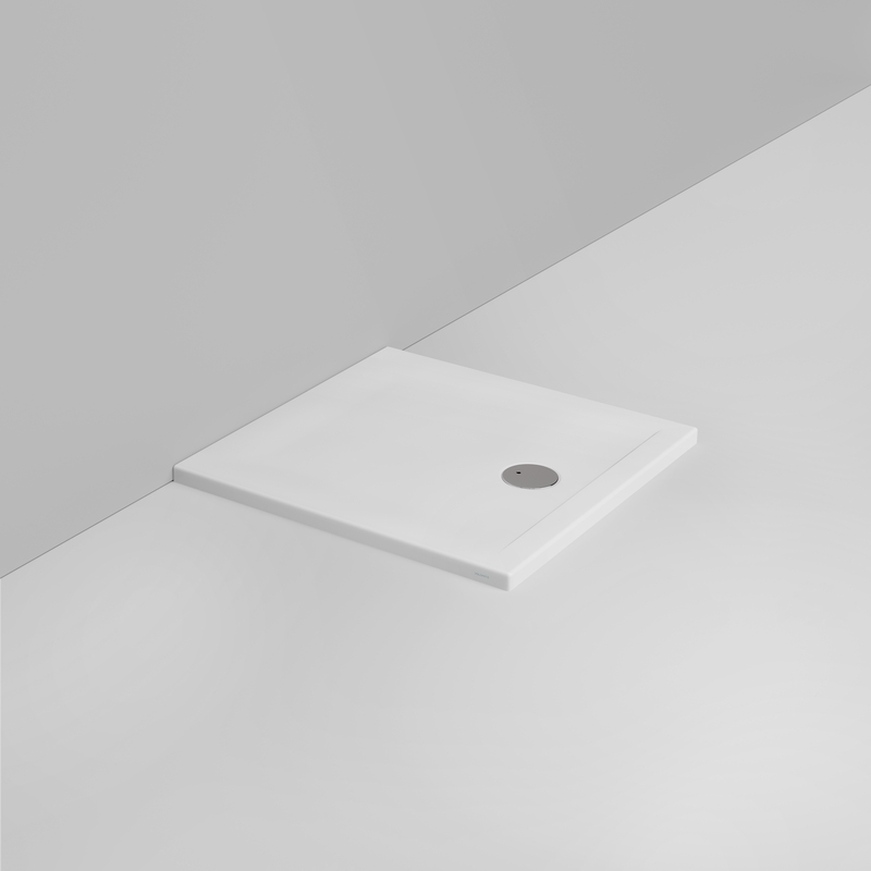 Ceramica Dolomite Piatto doccia quadrato scarico esterno H4 80×80 – Squash - Bianco opaco