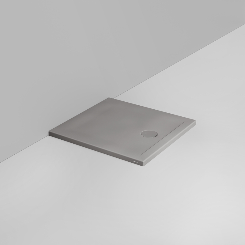 Ceramica Dolomite Piatto doccia quadrato scarico esterno H4 80×80 – Squash - Grigio cemento