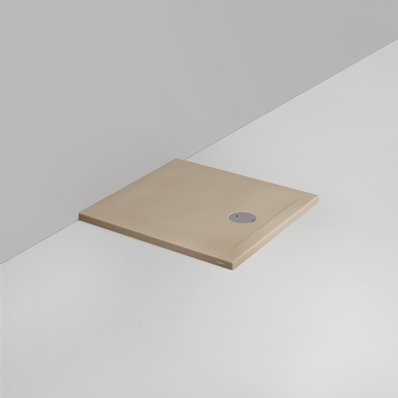 Ceramica Dolomite Piatto doccia quadrato scarico esterno H4 80×80 – Squash - Beige naturale opaco