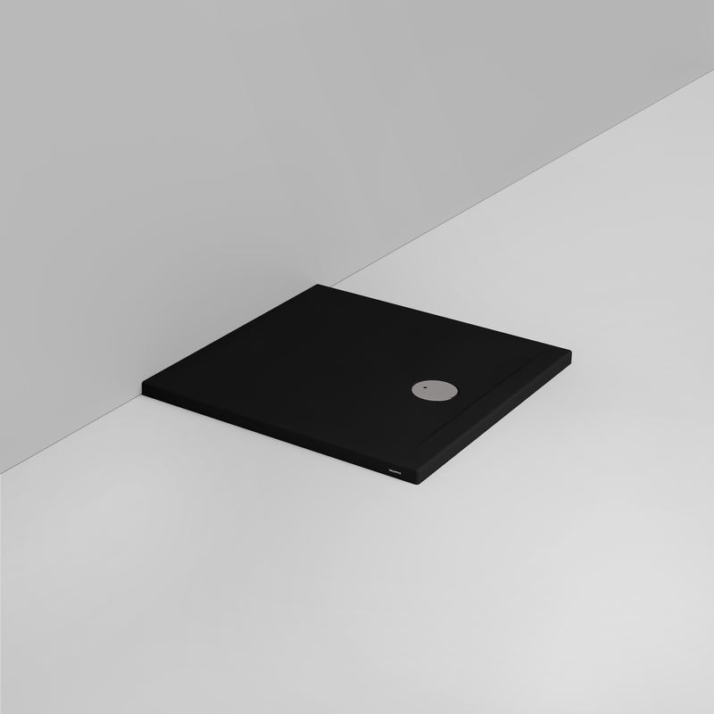 Ceramica Dolomite Piatto doccia quadrato scarico esterno H4 80×80 – Squash - Nero opaco