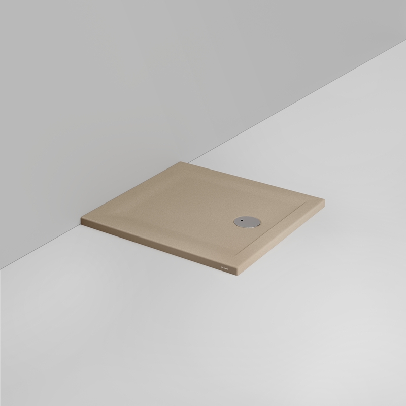 Ceramica Dolomite Piatto doccia quadrato scarico esterno H4 80×80 – Squash - Beige naturale opaco antiscivolo