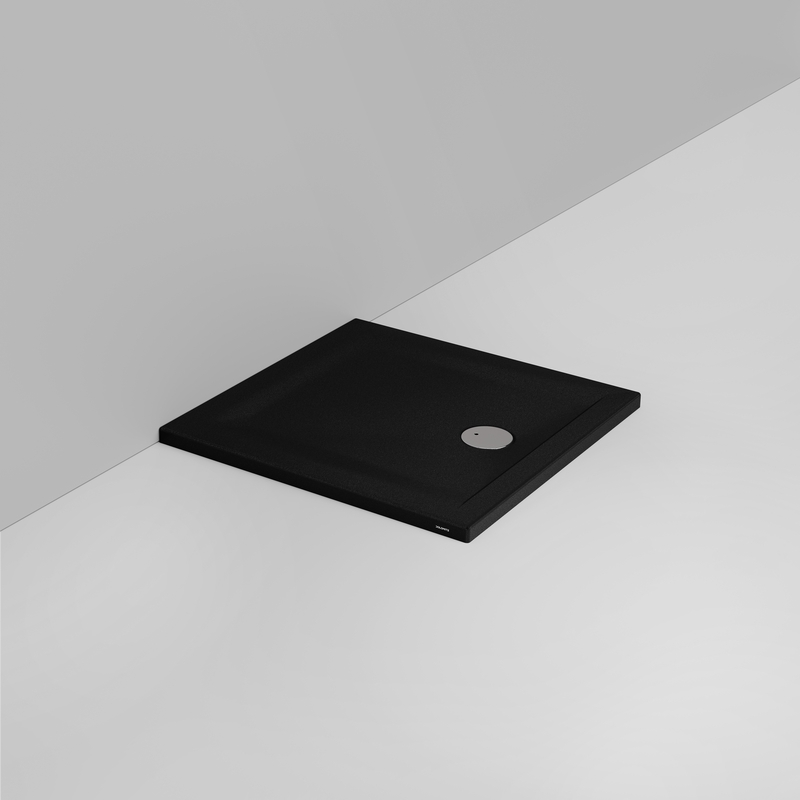 Ceramica Dolomite Piatto doccia quadrato scarico esterno H4 80×80 – Squash - Nero opaco antiscivolo