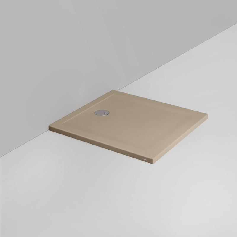 Ceramica Dolomite Piatto doccia quadrato scarico lato parete H4 90×90 – Squash - Beige naturale opaco antiscivolo