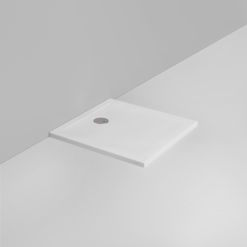 Ceramica Dolomite Piatto doccia quadrato scarico lato parete H4 80×80 – Squash - Bianco opaco