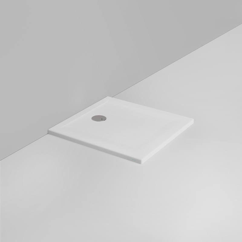 Ceramica Dolomite Piatto doccia quadrato scarico lato parete H4 80×80 – Squash - Bianco opaco antiscivolo