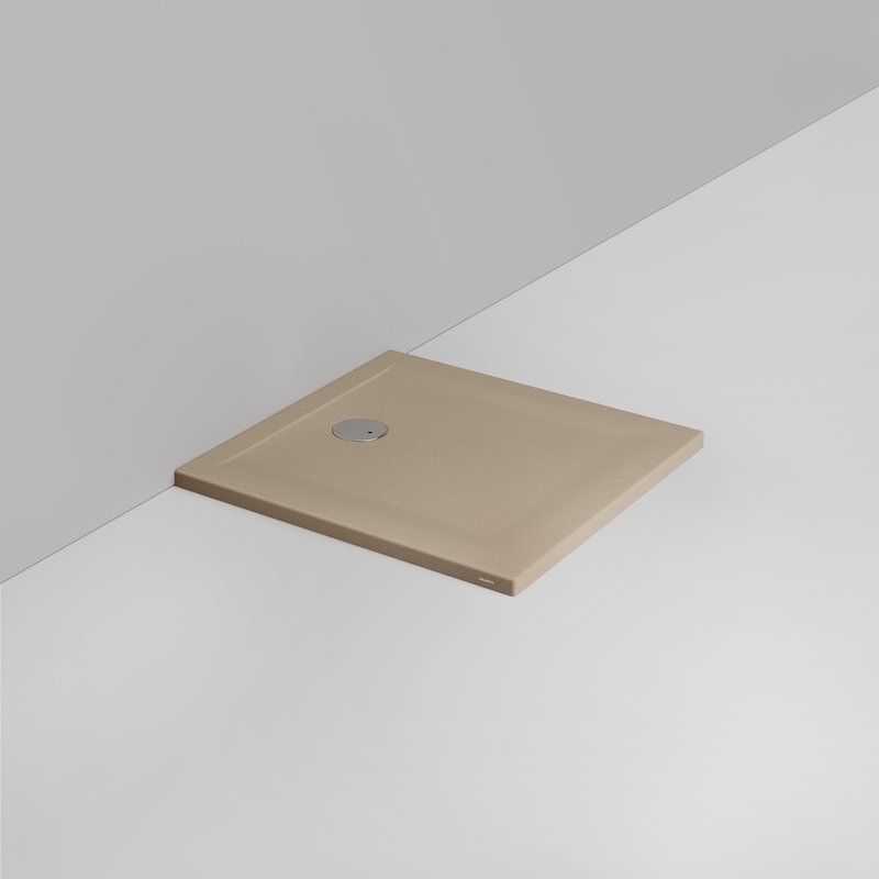 Ceramica Dolomite Piatto doccia quadrato scarico lato parete H4 80×80 – Squash - Beige naturale opaco antiscivolo