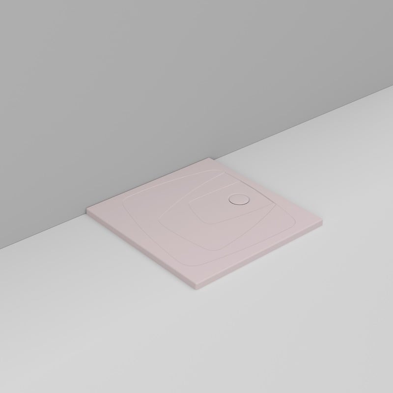 Ceramica Dolomite Piatto doccia quadrato scarico destro H4 90×90 – Oltre - Rosa antico