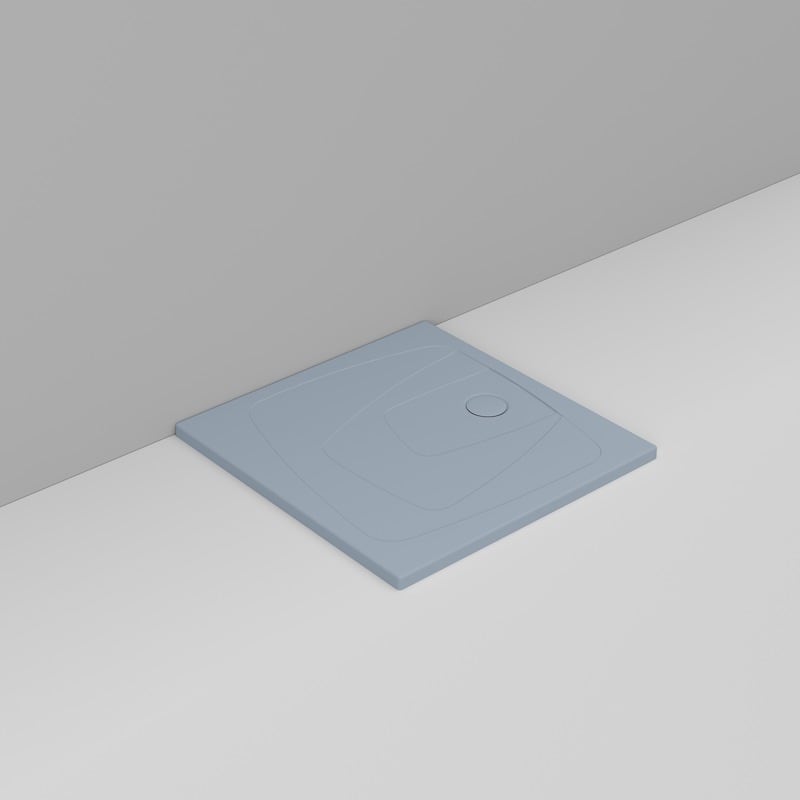 Ceramica Dolomite Piatto doccia quadrato scarico destro H4 90×90 – Oltre - Azzurro avio