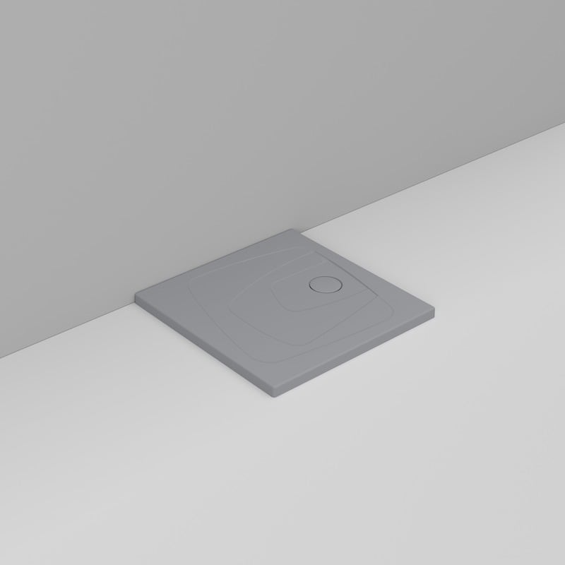 Ceramica Dolomite Piatto doccia quadrato scarico destro H4 80×80 – Oltre - Grigio cemento