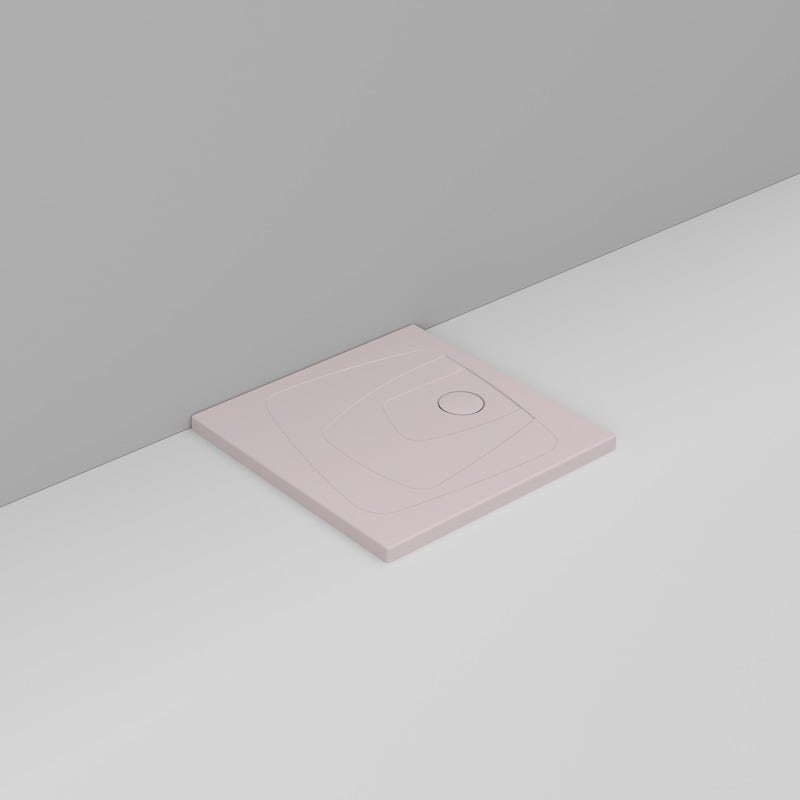 Ceramica Dolomite Piatto doccia quadrato scarico destro H4 80×80 – Oltre - Rosa antico
