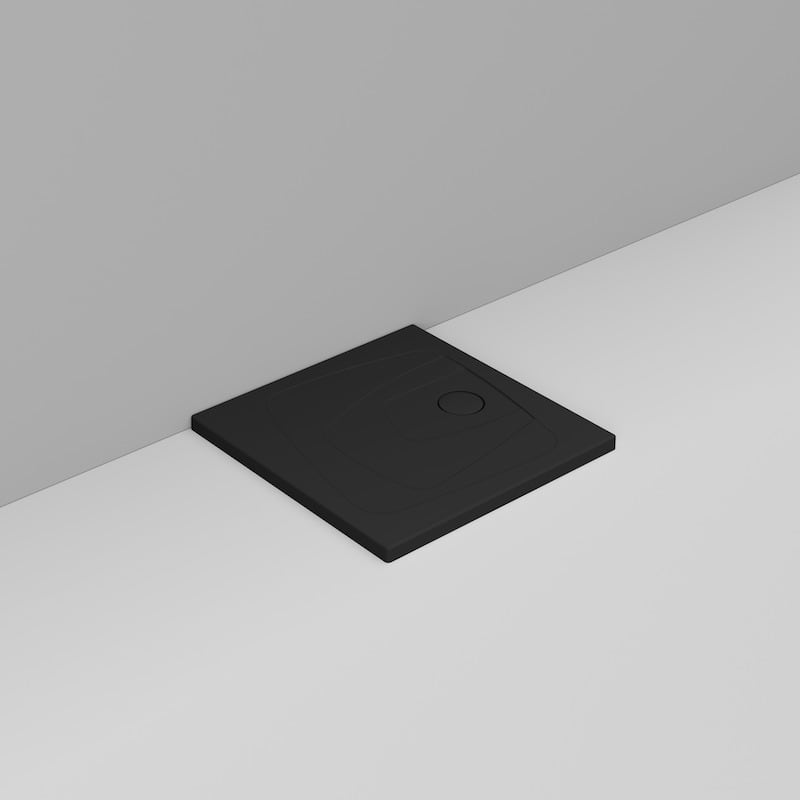 Ceramica Dolomite Piatto doccia quadrato scarico destro H4 80×80 – Oltre - Nero opaco