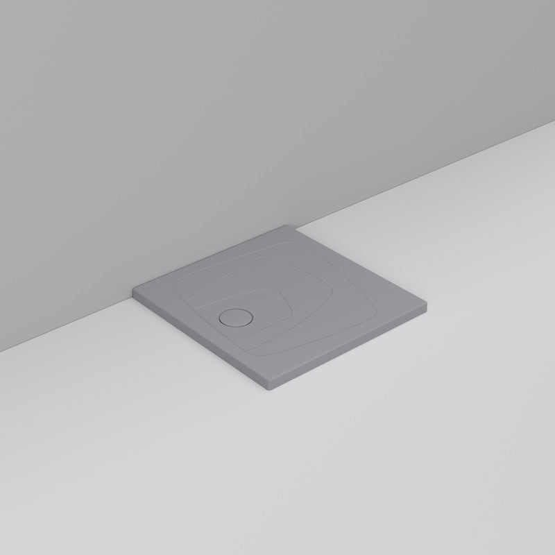 Ceramica Dolomite Piatto doccia quadrato scarico sinistro H4 80×80 – Oltre - Grigio cemento