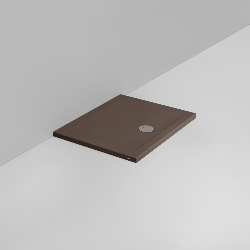 Ceramica Dolomite Piatto doccia rettangolare scarico esterno H4 90×70 – Squash - Marrone alpino opaco